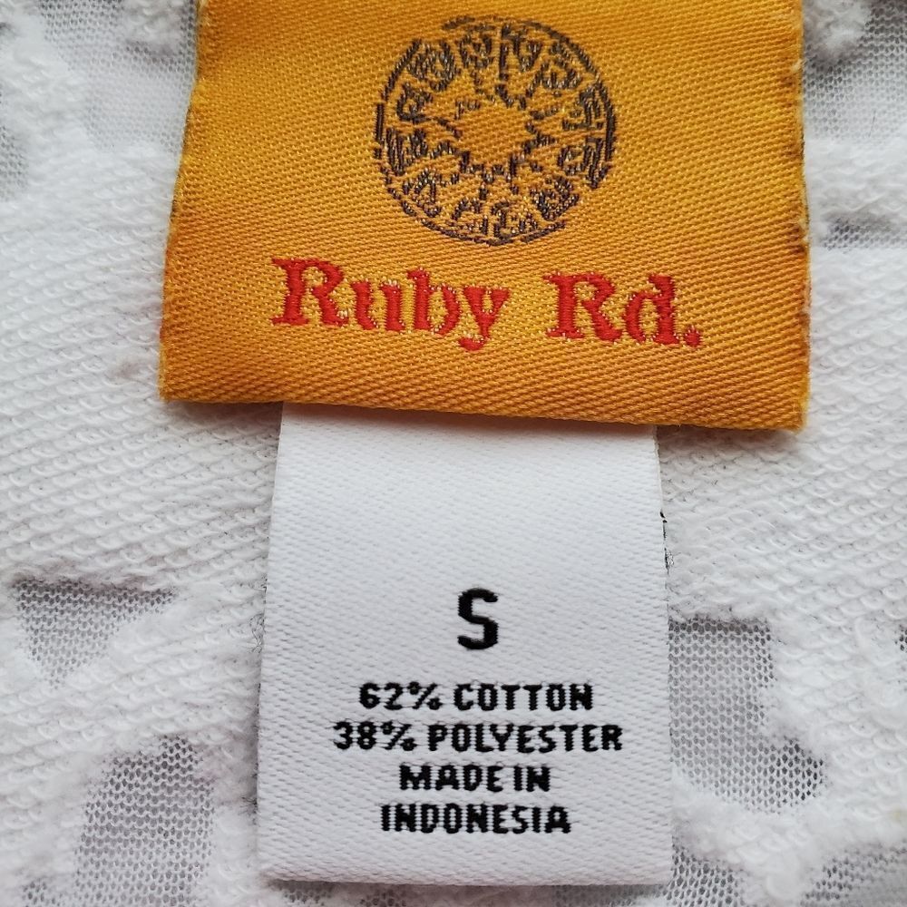 Ruby Rd White Leopard Print Burnout Cuffed Sleeve… - image 7